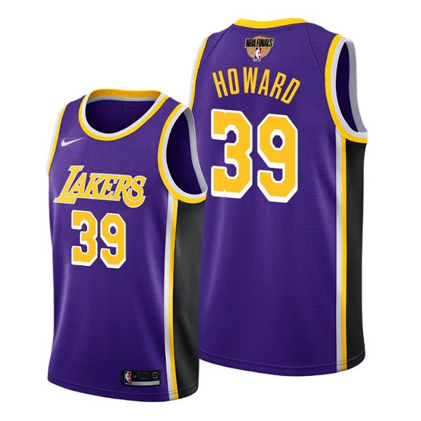 Men's Los Angeles Lakers #39 Dwight Howard 2020 Purple Finals Bound Stitched Jersey